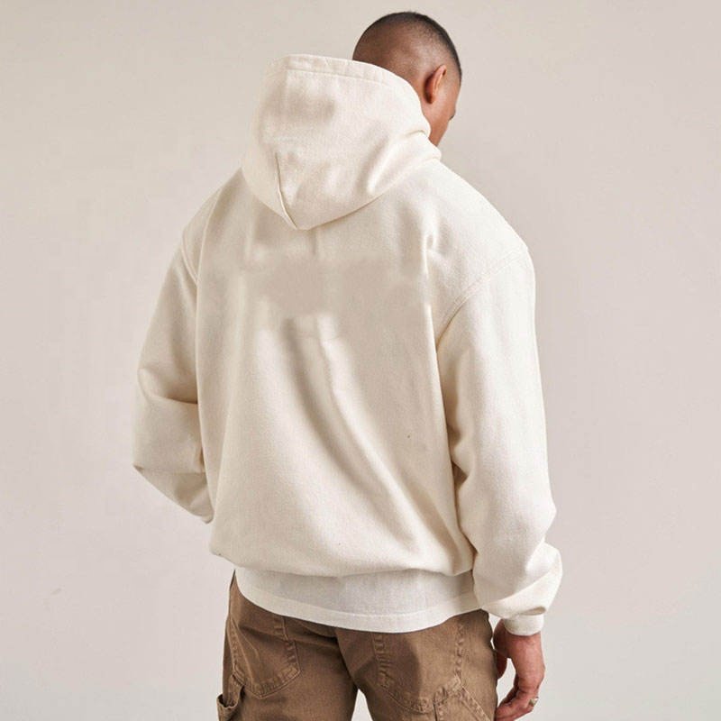 2023 Heavyweight Hoodie Streetwear Custom 100% Cotton Drop Shoulder Plain French Terry Thick Blank Oversized Hoodie For Men