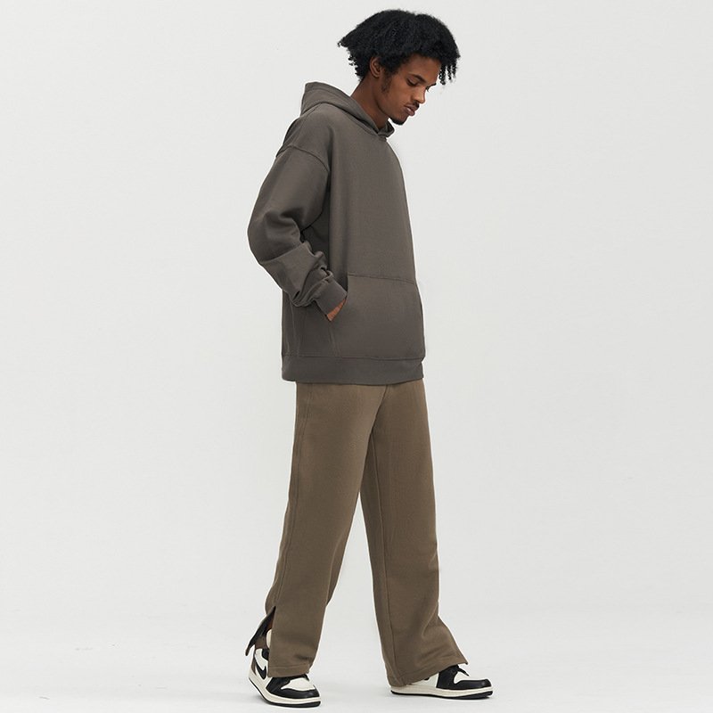 H5353 High Quality Low OEM MOQ Custom 450g Gsm Heavyweight Drop Shoulder Oversized Hoodies Men's Hoodies