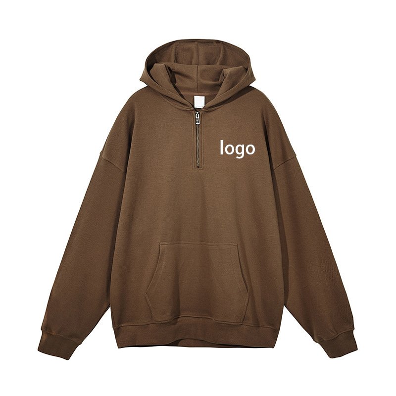 Wholesale Custom Blank Men's Zip Up Hoodie Oversized Embroidery Zipper Hoodies Heavy Weight 400GSM Cotton Cropped Hoodies Men