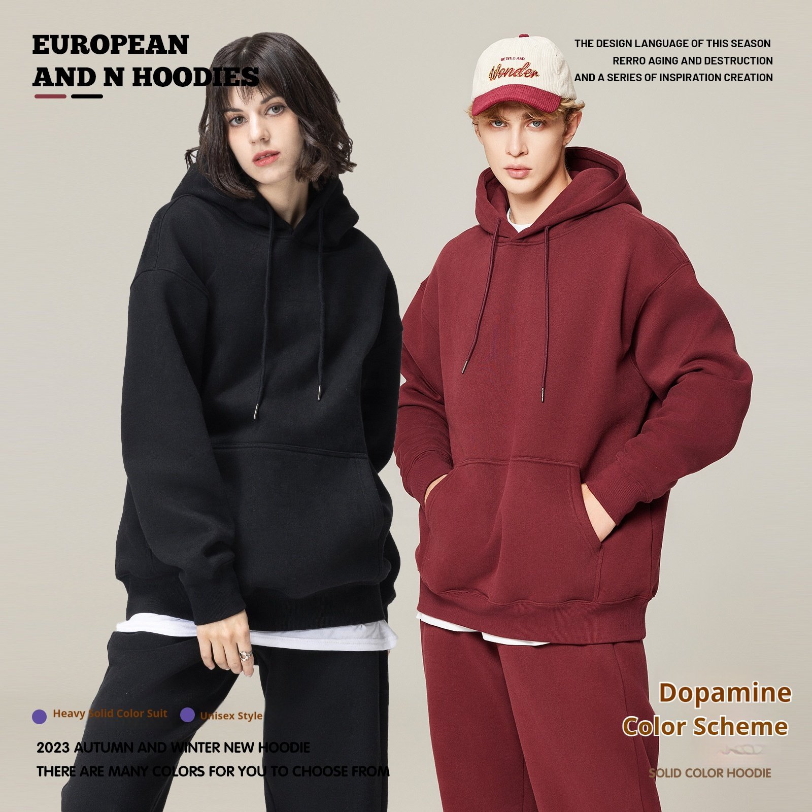 Classic 350 Gsm Blank Sweatshirt Sets Custom Hoodies Set Sportswear Fashion Oversize Hoodies For Man