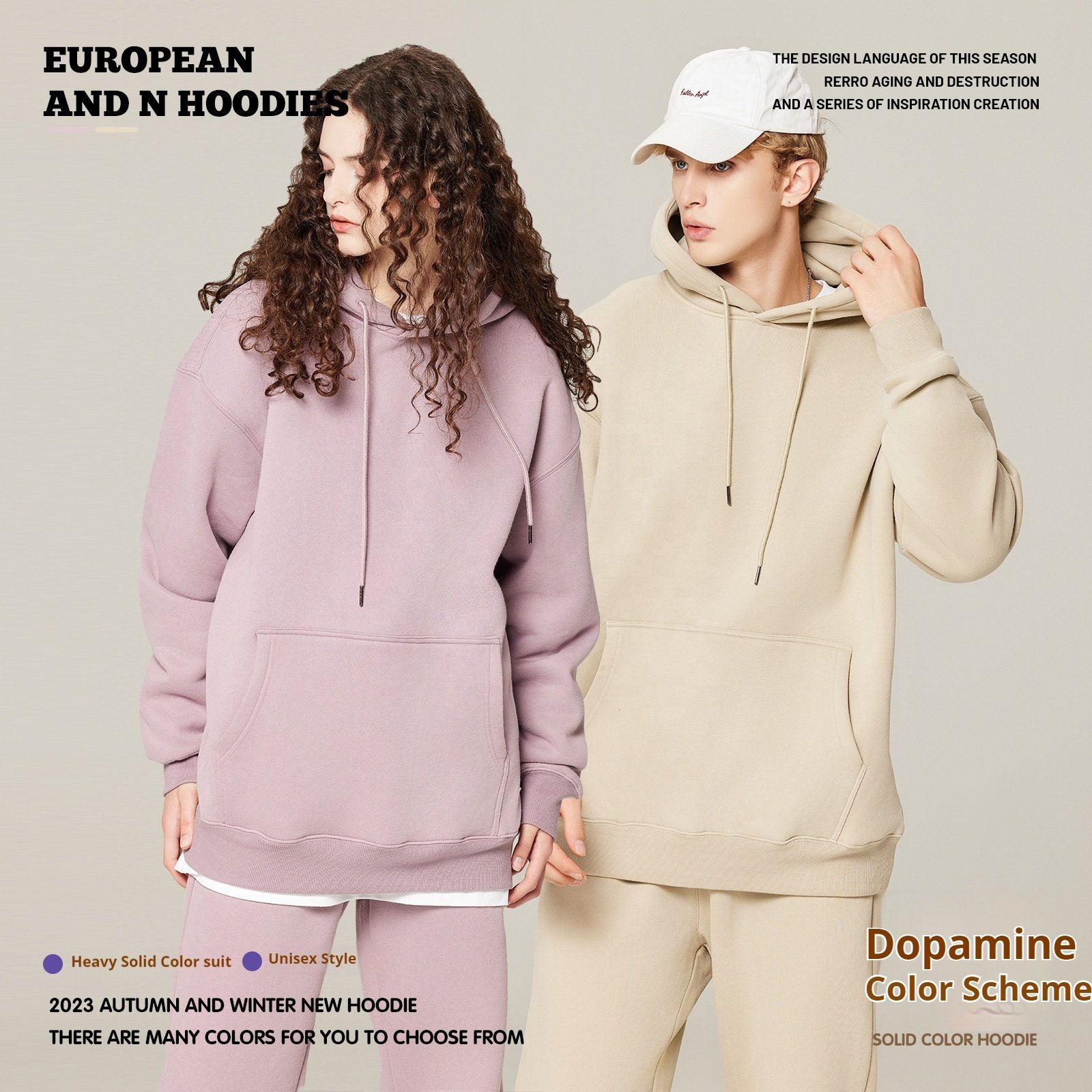 Classic 350 Gsm Blank Sweatshirt Sets Custom Hoodies Set Sportswear Fashion Oversize Hoodies For Man