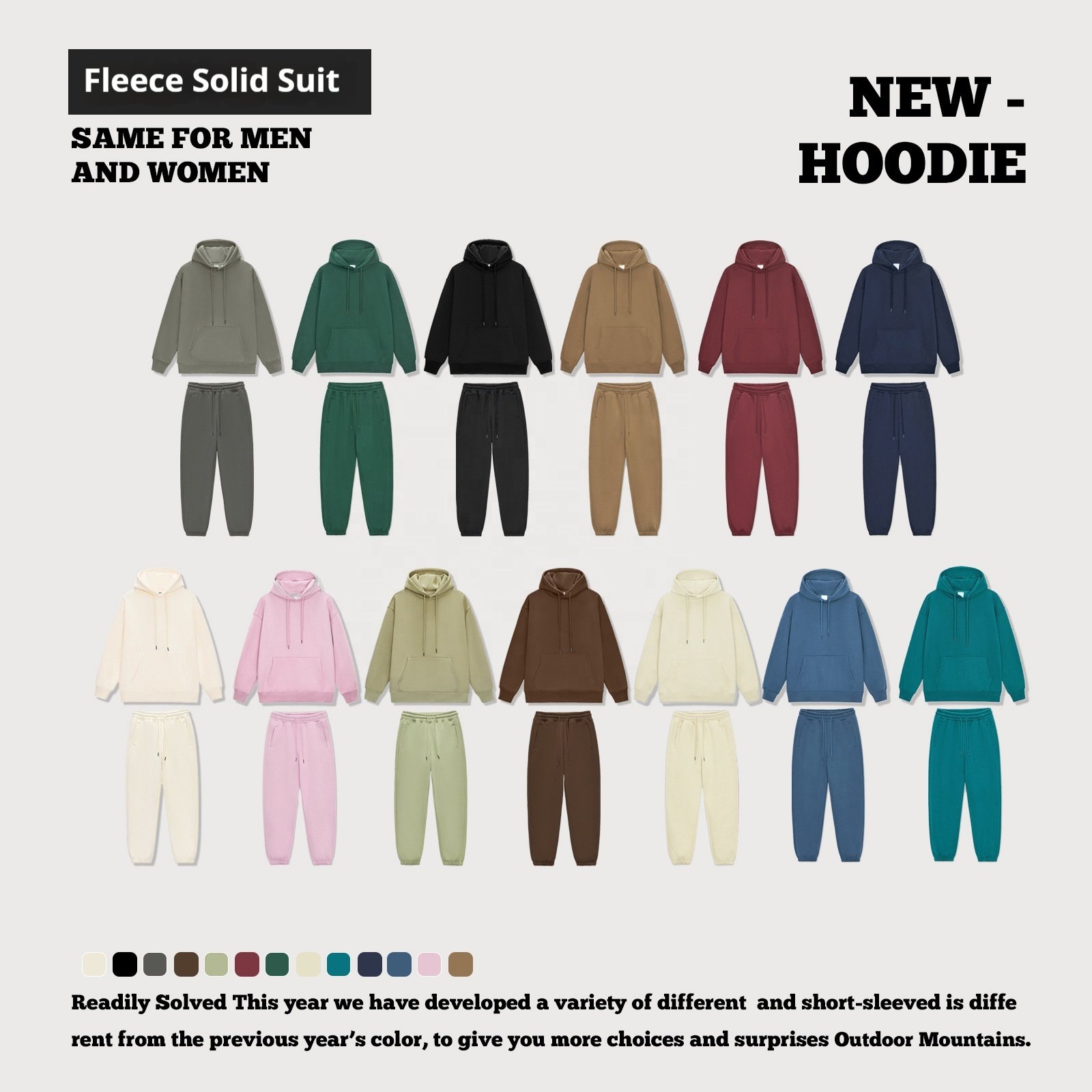 Classic 350 Gsm Blank Sweatshirt Sets Custom Hoodies Set Sportswear Fashion Oversize Hoodies For Man