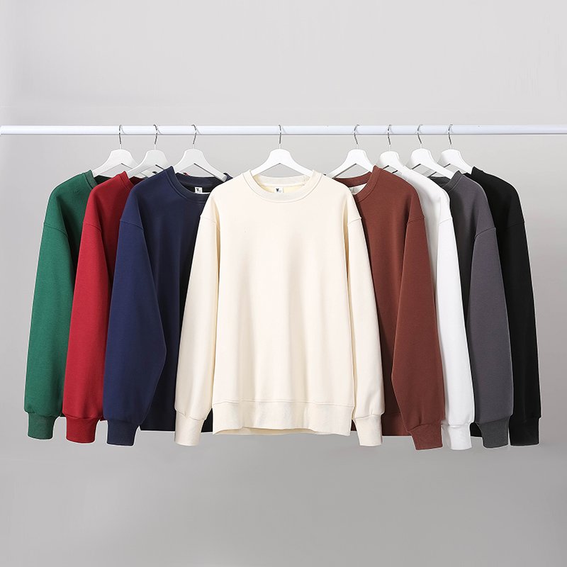 Wholesale Unisex Plain Men's Blank Oversized Heavy Sweatshirt Print Cotton Fleece Crew Neck Embroidery Crewneck For Men