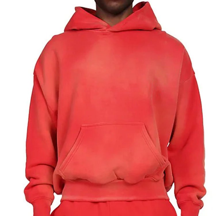 Custom Fabric Design thick Hoodies French Trend 100% Cotton Oversized Pattern Logo Pullover Up Hoodie Cold-proof