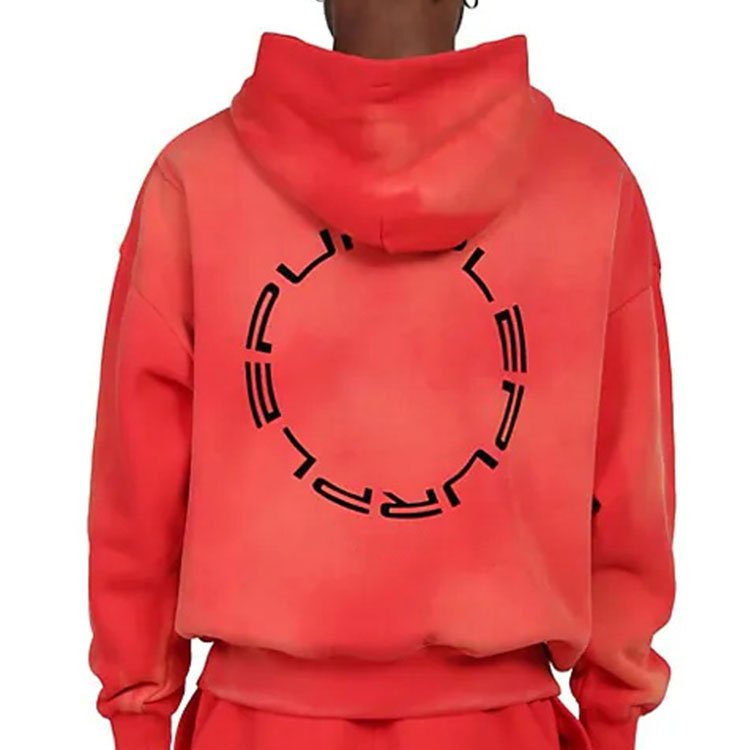 Custom Fabric Design thick Hoodies French Trend 100% Cotton Oversized Pattern Logo Pullover Up Hoodie Cold-proof
