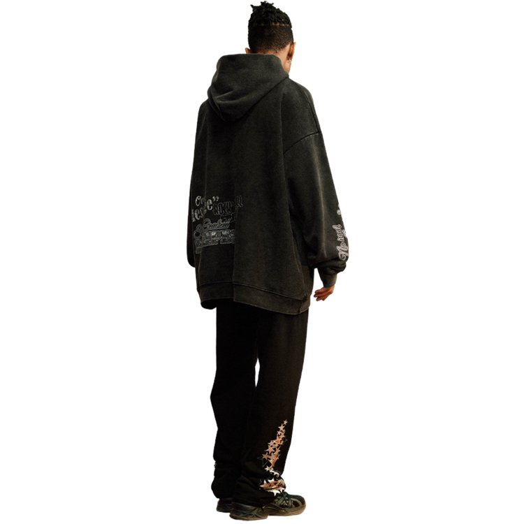 Heavyweight Oversize hoodie Printing 100% Cotton acid wash hoodie Custom Vintage Hoodie For Men