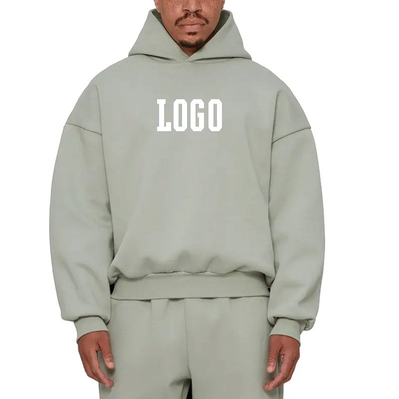 Cut Hoodies Cropped Tops Boxy Sweater Kanye High Quality Men Puff Print Hoodie DTG Print Oversized Hoodies Custom Logo For Men