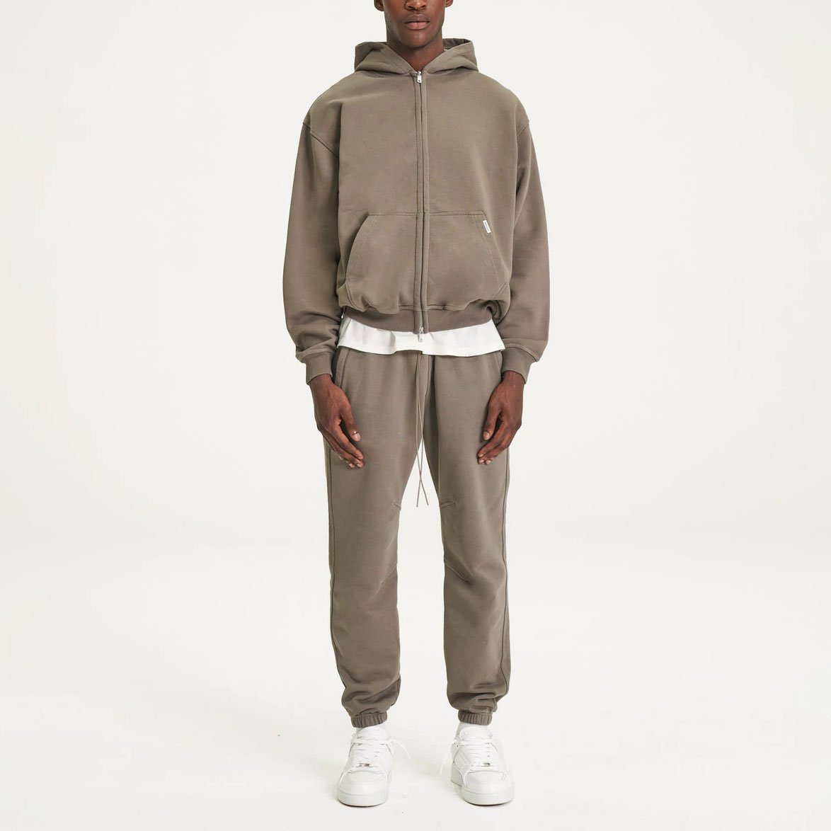 High Quality Men Zip Up Hoodies Raw Unisex Heavyweight Cotton Oversized Blank Custom Logo Zipper Sweatshirts