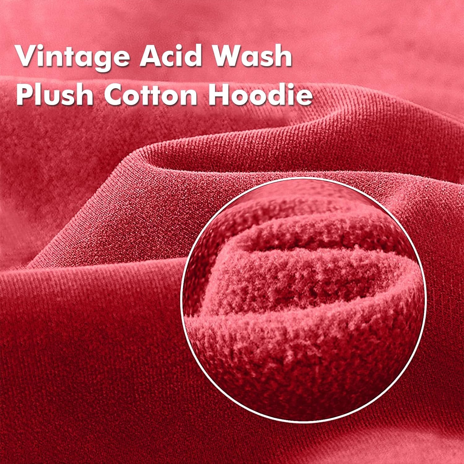 2024 Top Quality Red Sun Faded Acid Stone Washed Distressed Hoodies Men's Casual Vintage Wash Hoodie Made In 100% Cotton