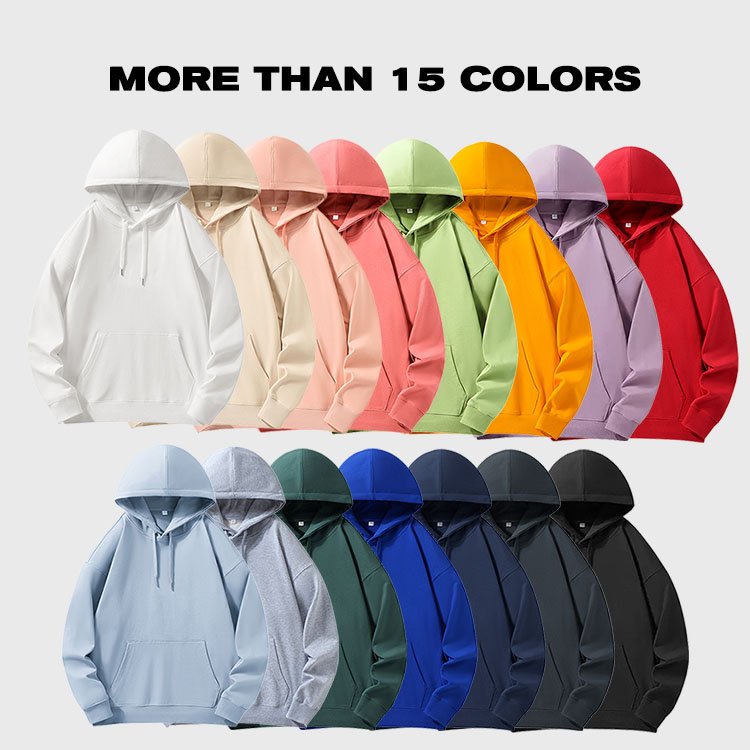 High quality blanket 100% cotton unisex set full zip up women's plus size men's custom logo oversized hoodies