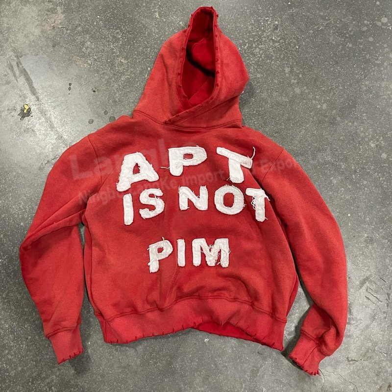 Designer Custom High Quality Embroidered Patch Pullover 100%Cotton cropped distressed Men's Hoodies And Sweatshirts