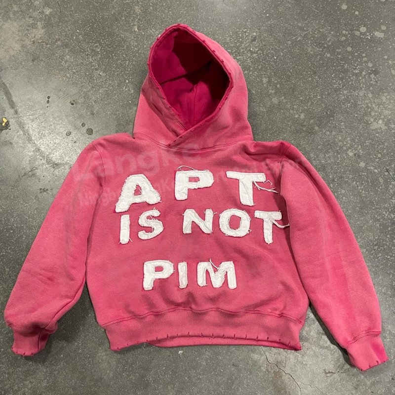 Designer Custom High Quality Embroidered Patch Pullover 100%Cotton cropped distressed Men's Hoodies And Sweatshirts