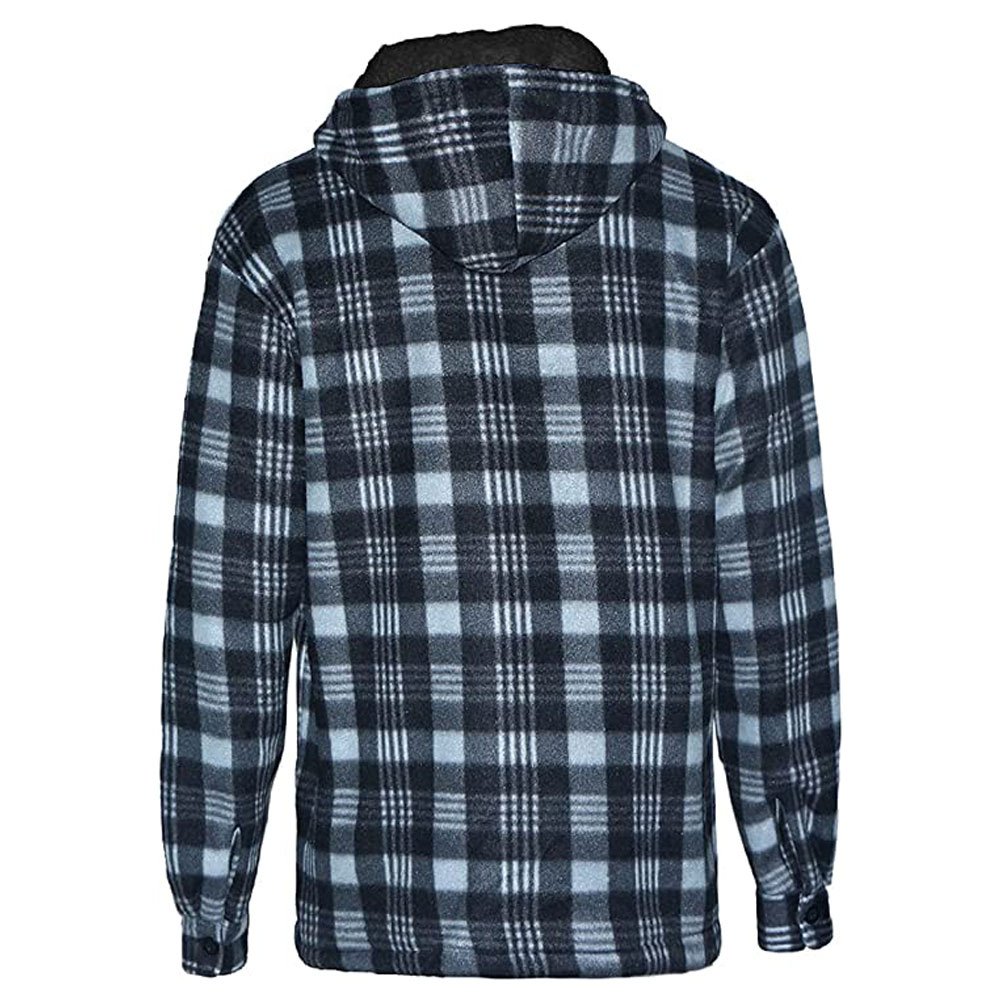 2022 Slim Fit Long Sleeve Mens Warm Hooded Flannel Jacket in new style and good quality