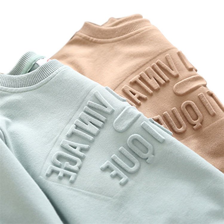 High quality pure cotton customized Oversized casual fashion embossed men's hoodie customized 3D logo printed embossed Hoodies