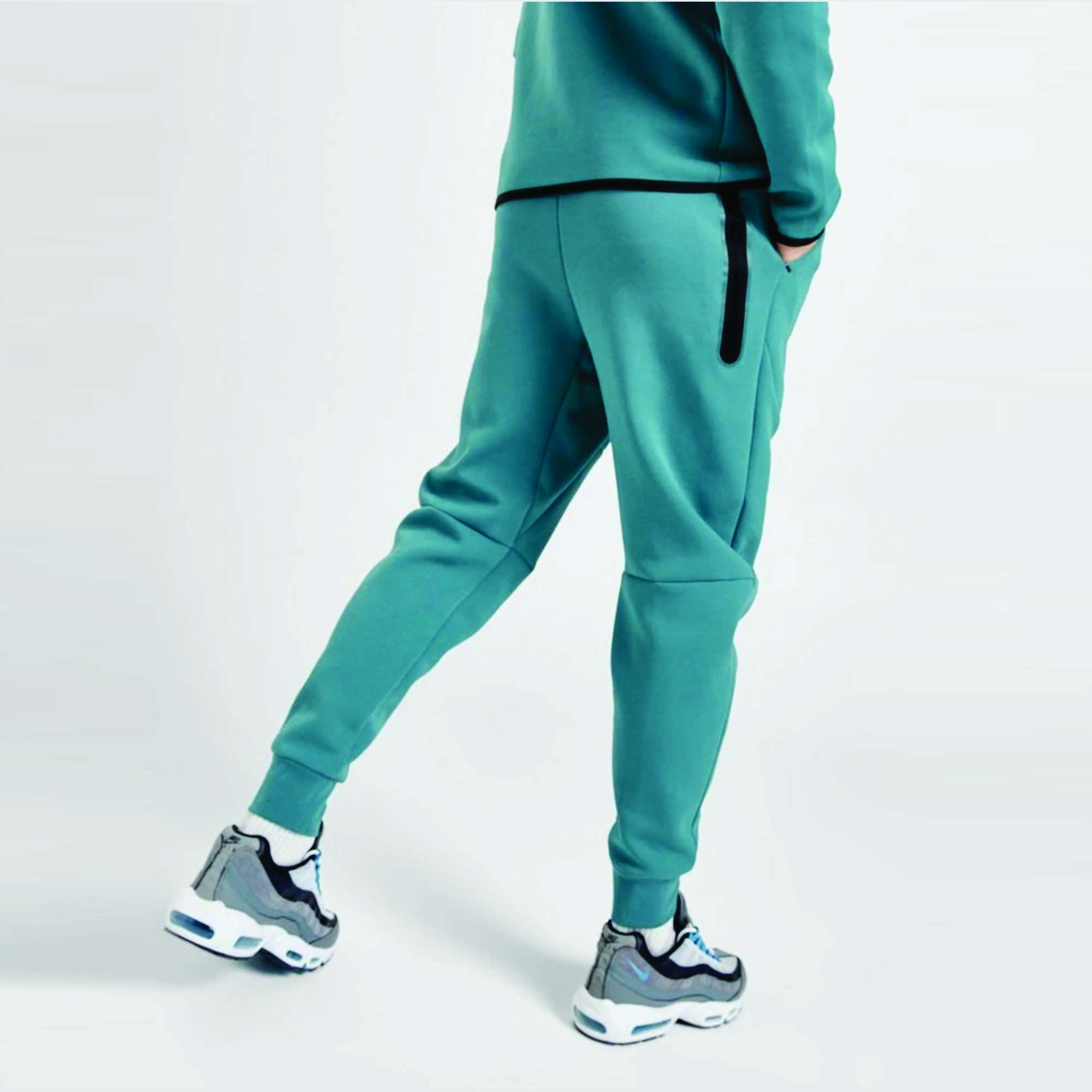 OEM Design Men's Tech Fleece Tracksuit 69% Cotton 31% Polyester Zinc Blue Full Zip Hoodie Joggers Quick Dry Fitness Training