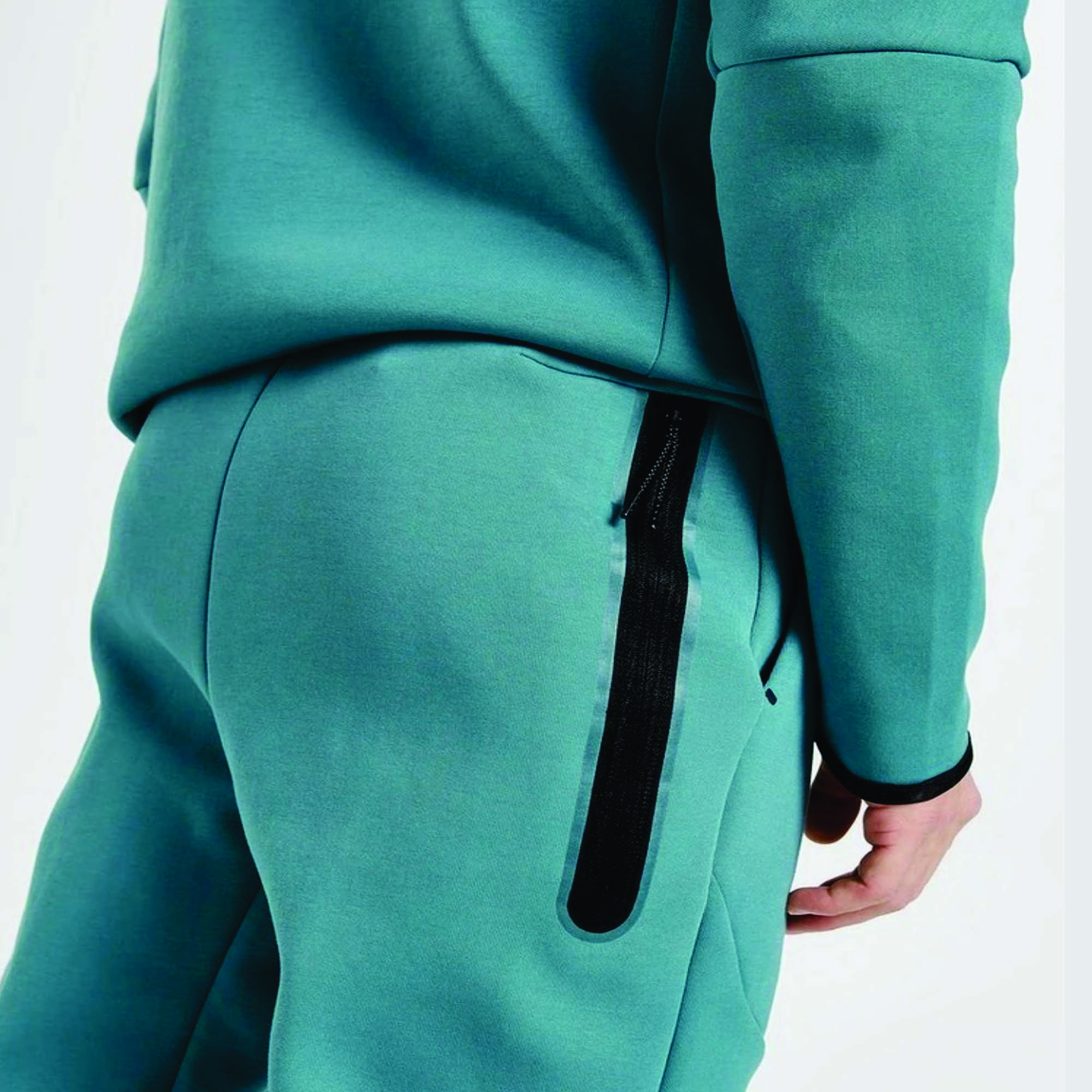OEM Design Men's Tech Fleece Tracksuit 69% Cotton 31% Polyester Zinc Blue Full Zip Hoodie Joggers Quick Dry Fitness Training