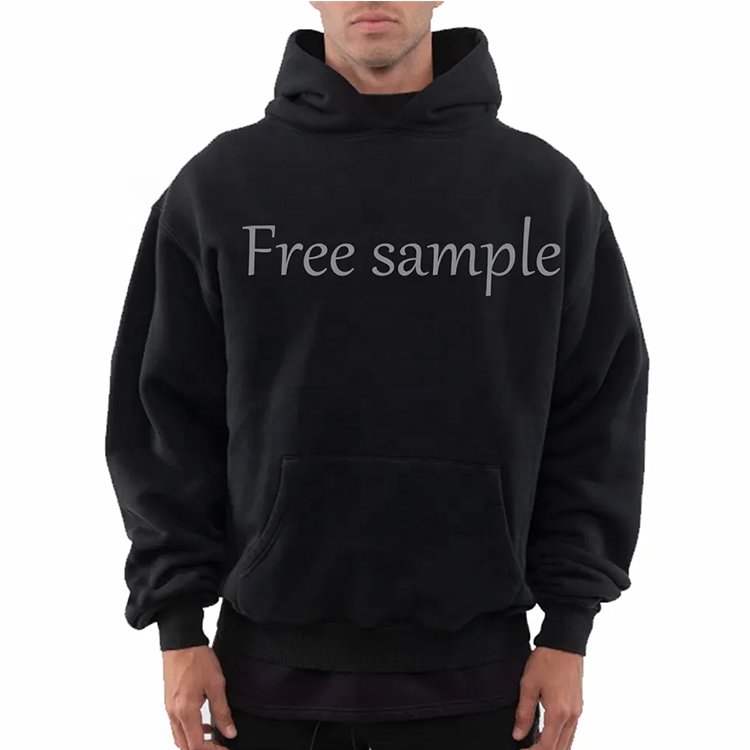 Wholesale Quality Puff Printing Heavyweight Cotton Men's Hoody Oversized Custom Print Luxury Pullover Cotton Custom Hoodies