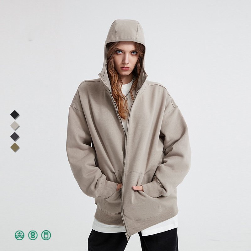 OEM Zip Hoodie OEM Fashion Classic Cotton Oversize Clothing Custom Logo Zipper Men's Hoodie