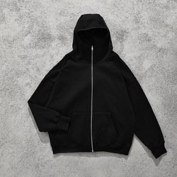 OEM Zip Hoodie OEM Fashion Classic Cotton Oversize Clothing Custom Logo Zipper Men's Hoodie