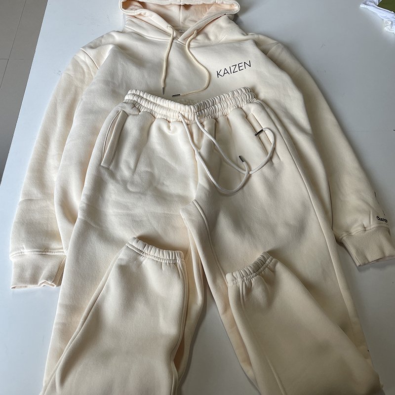 Men's Cotton Casual Sweatpants and Hoodie Set Loose Fit Street Wear Joggers Set Hip Hop Fashion Sweatsuit Man
