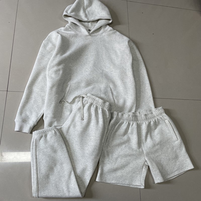 Men's Cotton Casual Sweatpants and Hoodie Set Loose Fit Street Wear Joggers Set Hip Hop Fashion Sweatsuit Man