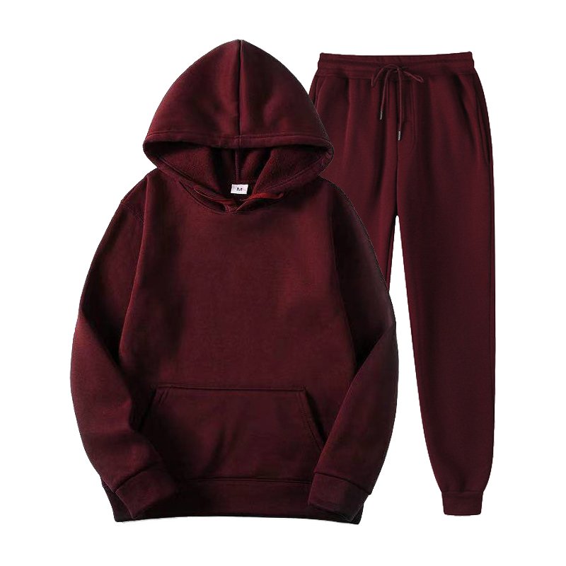 High Quality 100% Polyester Blank Unisex Hoodies Custom Hoodie Set