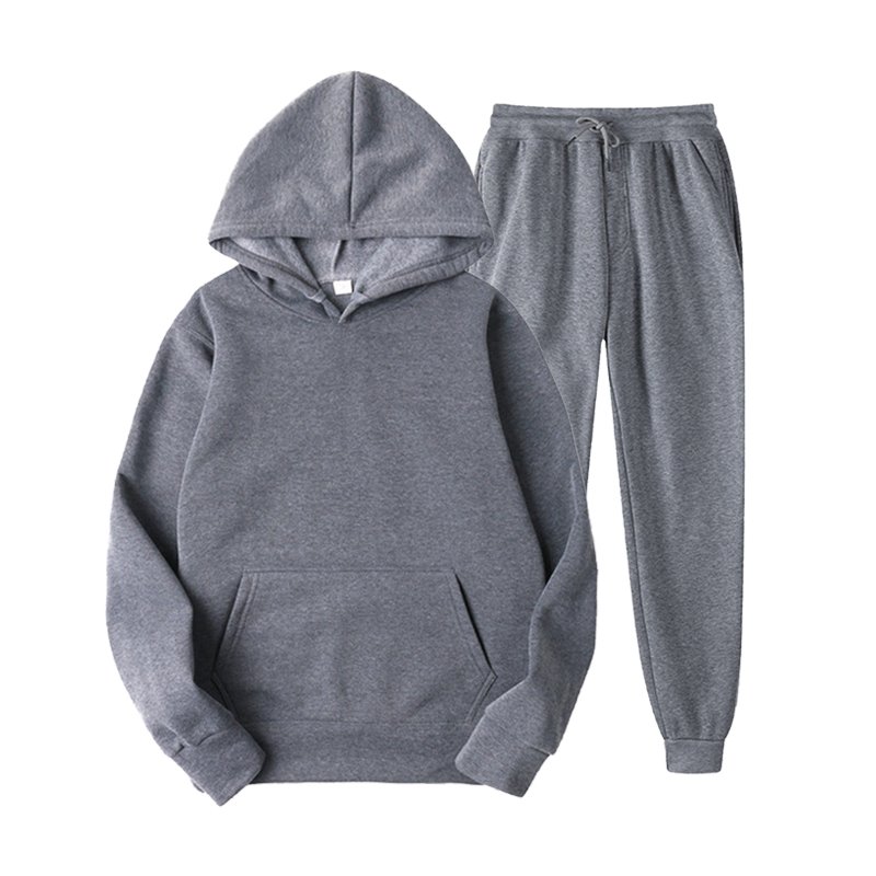 High Quality 100% Polyester Blank Unisex Hoodies Custom Hoodie Set