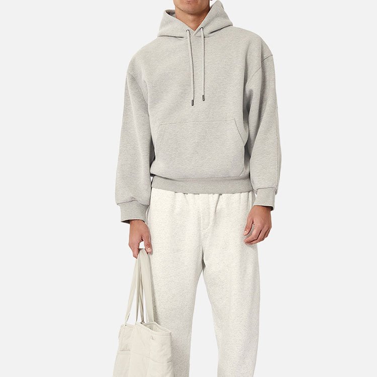 OEM Custom Men Blank Cropped Hoodie Wholesale White Pullover Heavy Weight Embroidered Hoodie