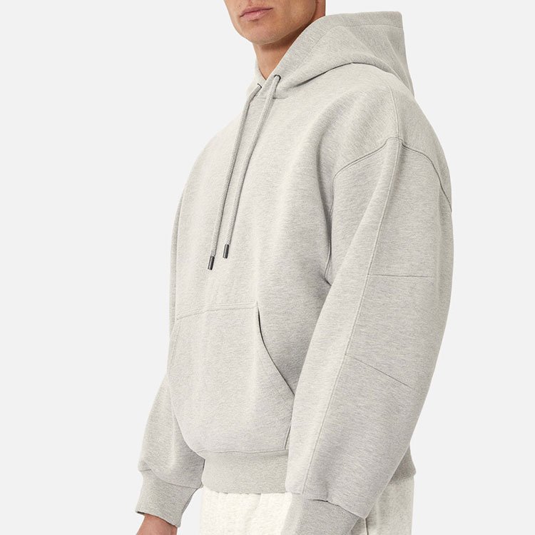 OEM Custom Men Blank Cropped Hoodie Wholesale White Pullover Heavy Weight Embroidered Hoodie
