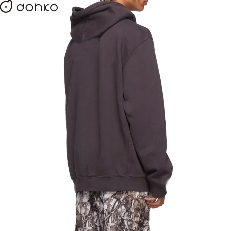 Customised Solid Color Men's Oversize Street Hoodie High Quality Polyester/Cotton Fleece Digital Printing Blank Plain Jacket
