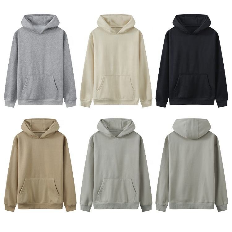 300 600 GSM High Quality Puff Printing Rhinestone French Terry Blank Fleece Cotton Men'S Heavyweight Oversized Custom Hoodies