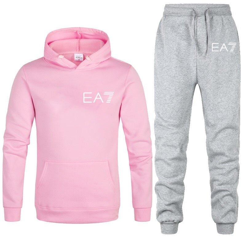 Men's Casual Tracksuit 2021 Spring and Autumn Sports Jacket Zipper Hoodies and Sweatpants Two-Piece Oversize Sportswear Male
