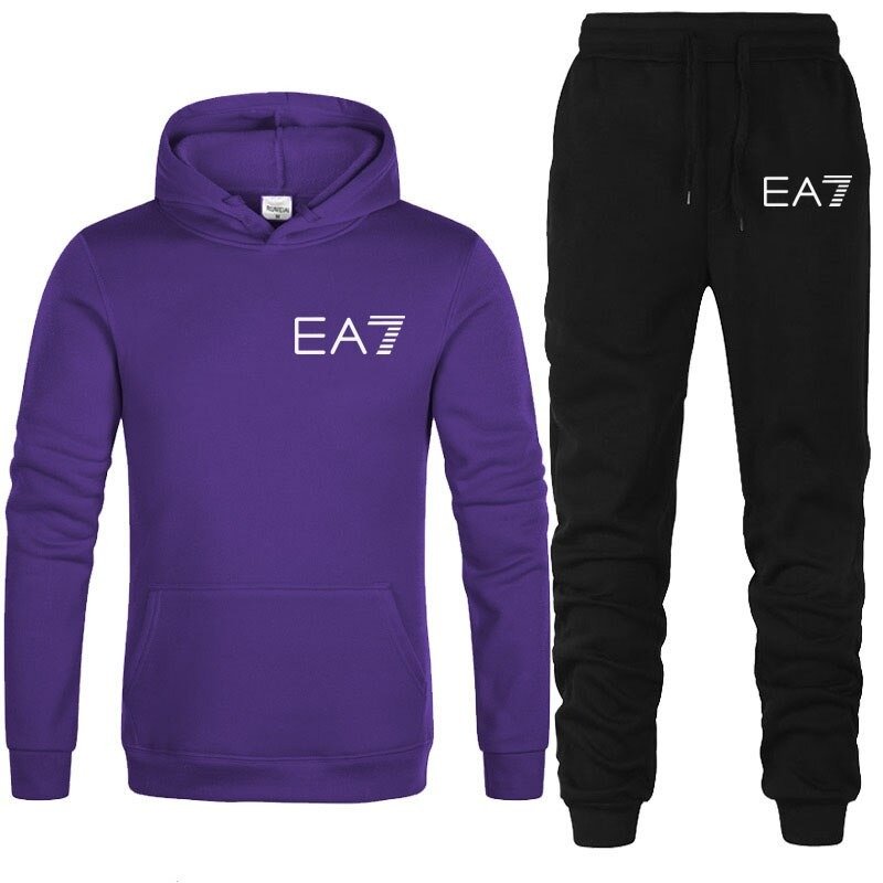 Men's Casual Tracksuit 2021 Spring and Autumn Sports Jacket Zipper Hoodies and Sweatpants Two-Piece Oversize Sportswear Male