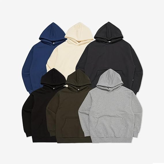 YWGH Oem Brand Streetwear Oversized Hoodie Men Heavyweight French Terry Hoodie Grey Terry Fabric Knitted Hoodies