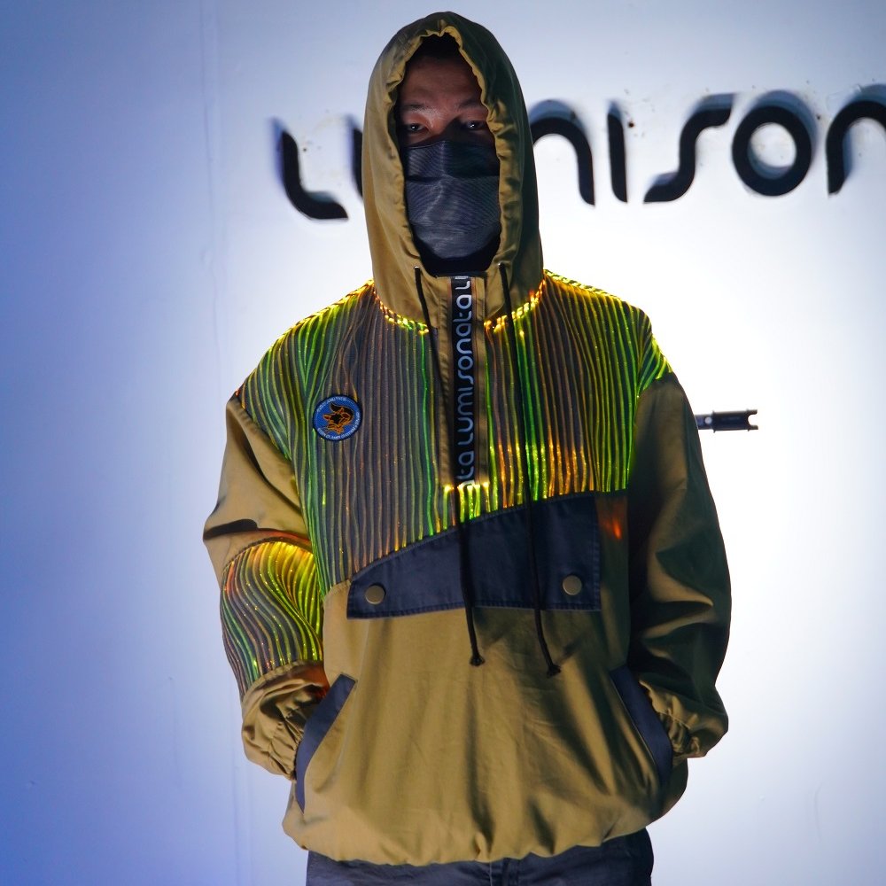 Led Fiber Optic Lights Luminous Men's hoodies and sweaters in the Dark Light up LED Hoodies