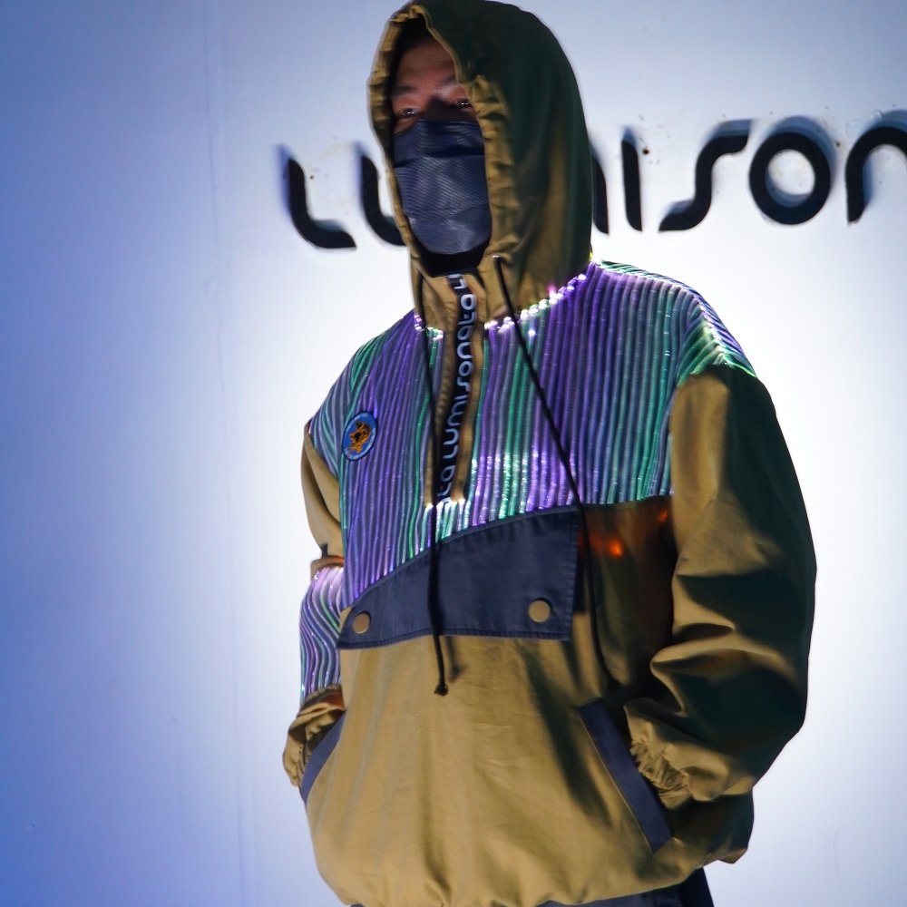 Led Fiber Optic Lights Luminous Men's hoodies and sweaters in the Dark Light up LED Hoodies