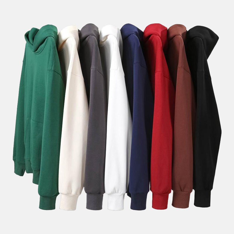 Custom Design 500 Gsm Heavyweight Boxy Fit Cashmere Solid Essentials Men's Hoodie