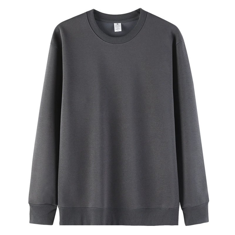 Ready to Ship High Quality 350gsm Heavyweight Cotton Polyester Blend Essential Blank Crew Neck Sweatshirt Custom Logo Printing