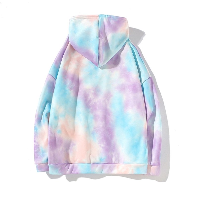2024 New Hip Hop Fashion Printing Casual Hooded Sweatshirt Men Streetwear Wild Loose Pullover Top tie dye hoodie