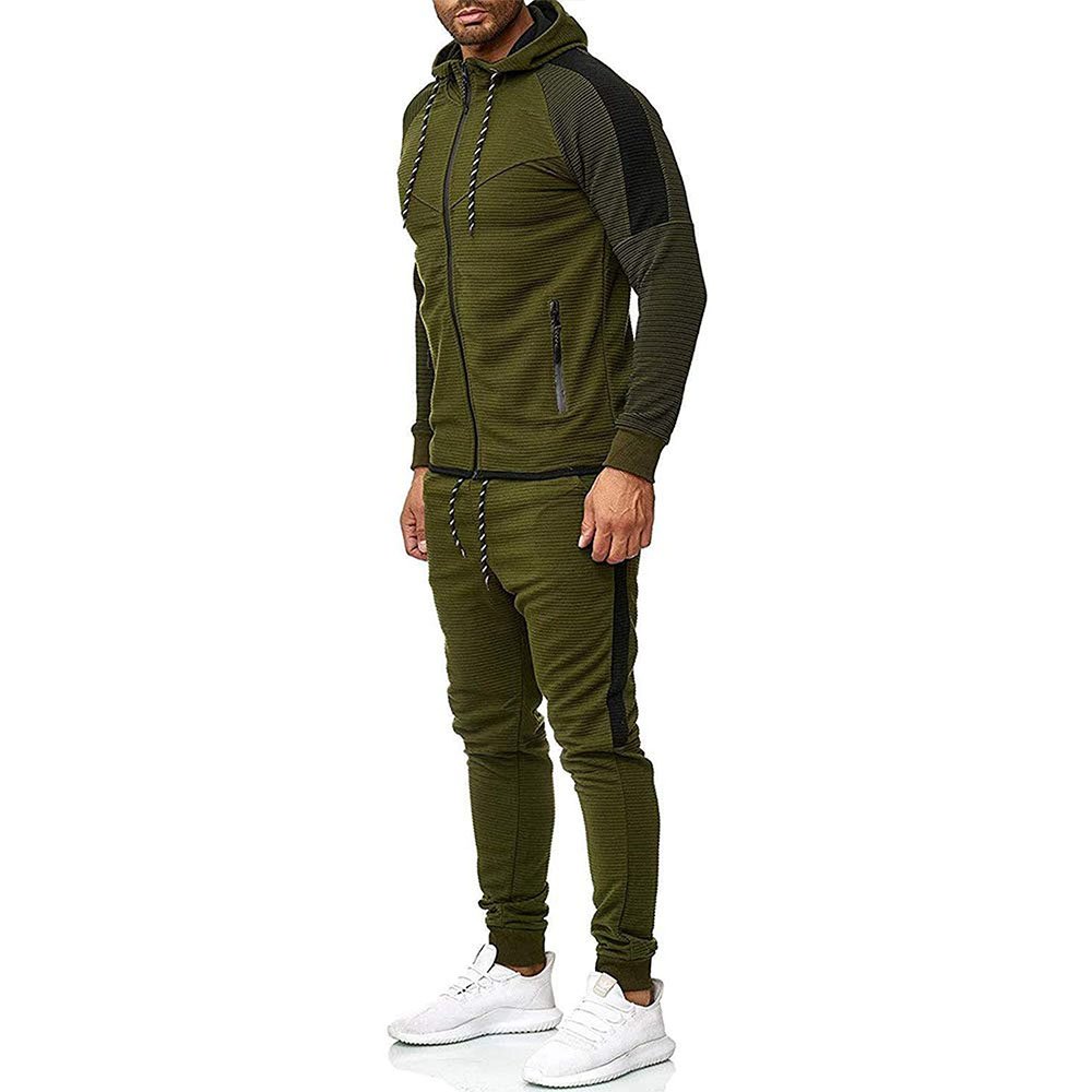 OEM Design 69% Cotton 31% Polyester Pink Men Tech Fleece Tracksuit Full Zip Hoodie Joggers Sweatpants Sweatsuit