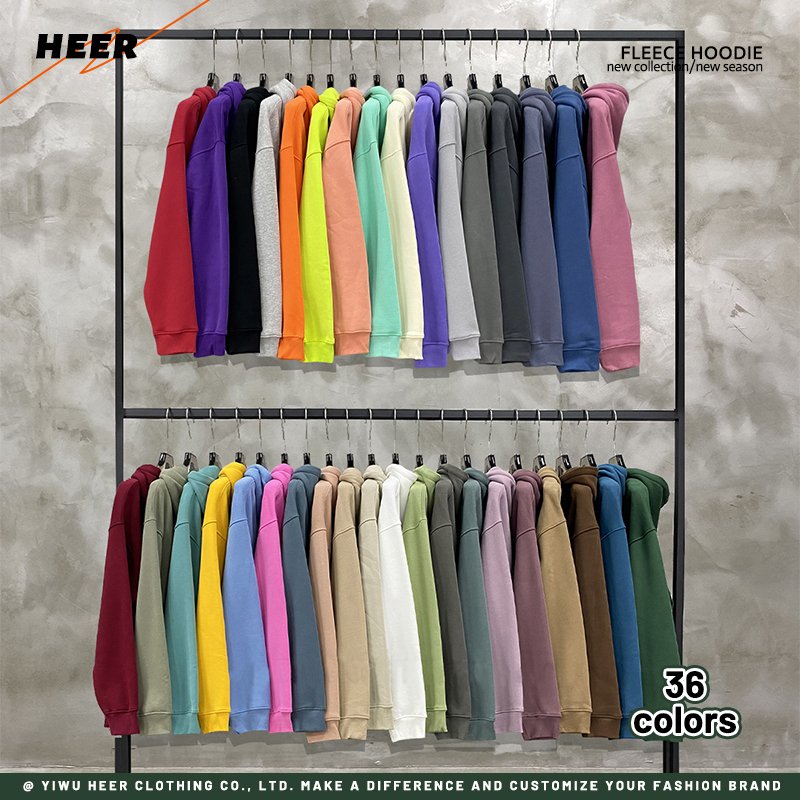 Manufacturer Wholesale High Quality Fleece Streetwear Custom Plain Heavyweight Unisex Oversize Men's Hoodies