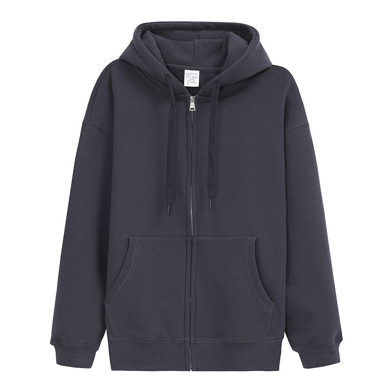 ODM/OEM Wholesale Custom Print Logo Hoodie Men's Puls Size Zip-Up Fleece for Winter Available in Black Color
