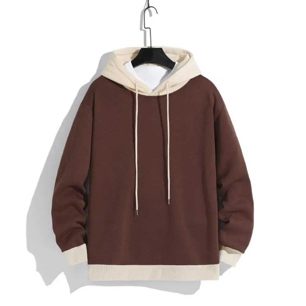 Men Hoodie Stylish Men's Cozy Hoodie Drawstring Pullover for Autumn/winter Streetwear Pullover Hooded Sweatshirt