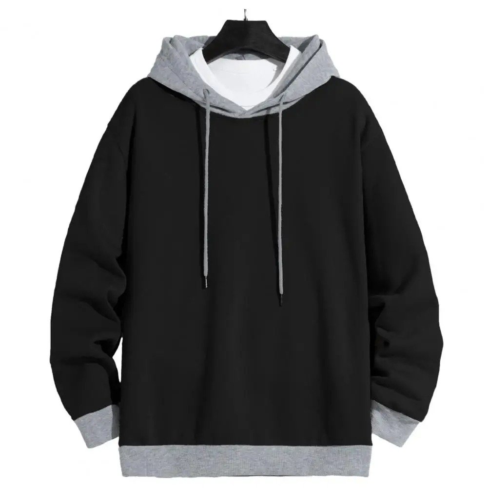 Men Hoodie Stylish Men's Cozy Hoodie Drawstring Pullover for Autumn/winter Streetwear Pullover Hooded Sweatshirt