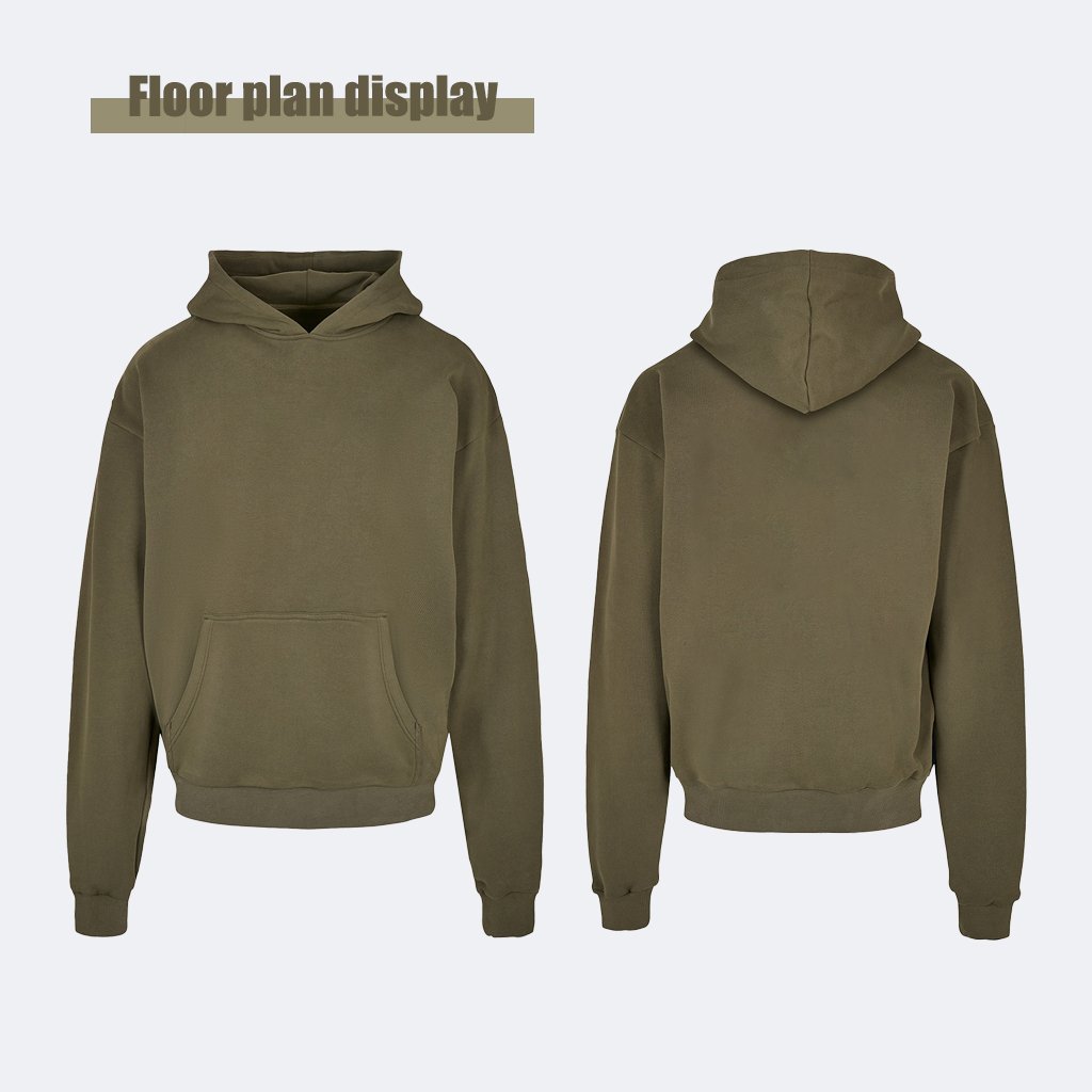 Wholesale men's hoodies 100% cotton heavyweight oversized boxy custom puff printing hoodie 500gsm streetwear hoodies for man