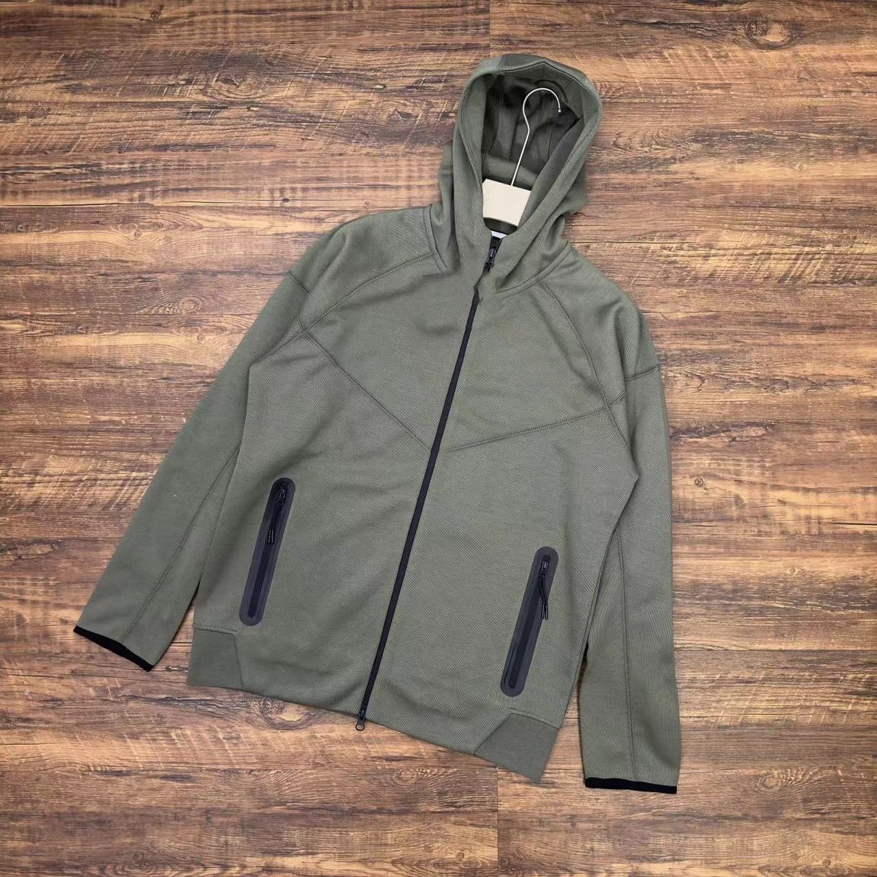 TECH FLEECE With Printed Logo New loose training windproof hooded knit sport coat zipper cardigan Hoodie