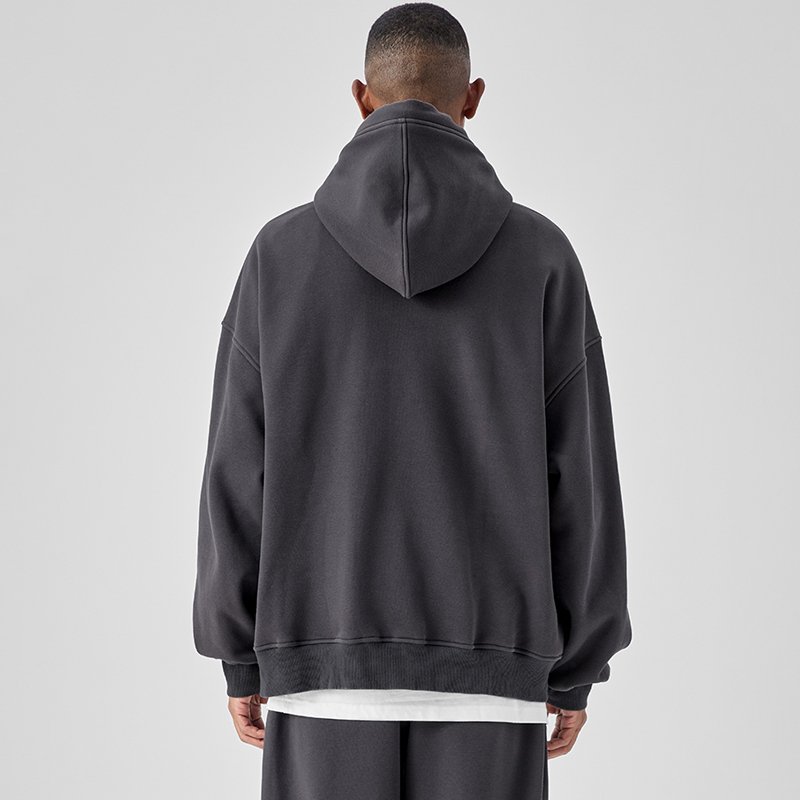 Wholesale Custom Logo Sportswear Casual Loose Fit Hoodie 400gsm Thick Heavyweight Hoodie
