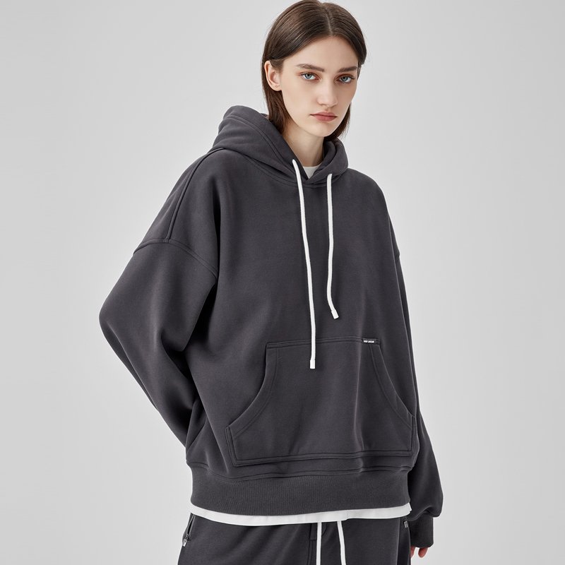 Wholesale Custom Logo Sportswear Casual Loose Fit Hoodie 400gsm Thick Heavyweight Hoodie