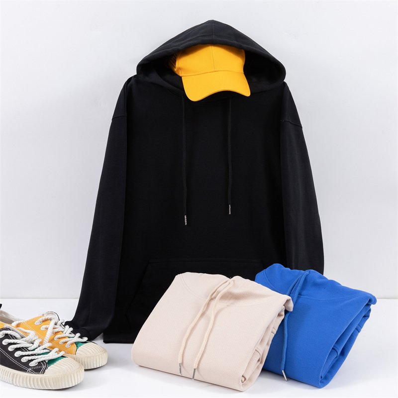 OEM Men Hooded Sweatshirt Cotton Blank Heavy Weight Mock Neck Puff Screen Print Oversize Pullover Unisex Hoodies