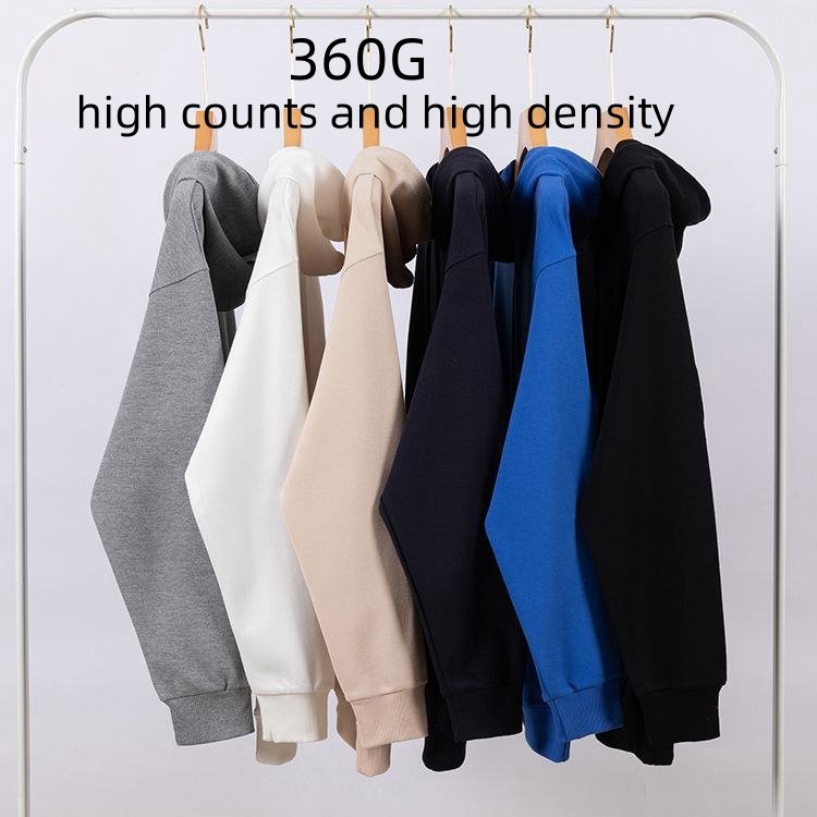 OEM Men Hooded Sweatshirt Cotton Blank Heavy Weight Mock Neck Puff Screen Print Oversize Pullover Unisex Hoodies